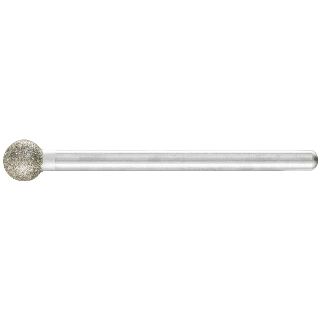 PFERD TOOLS Diamant-Schleifstift Kugel Ø6,0mm Schaft-Ø3 mm D126 (mittel) zum Gravieren und Entgraten