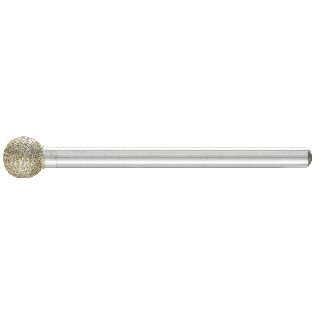 PFERD TOOLS Diamant-Schleifstift Kugel Ø6,0mm Schaft-Ø3 mm D181 (grob) zum Gravieren und Entgraten