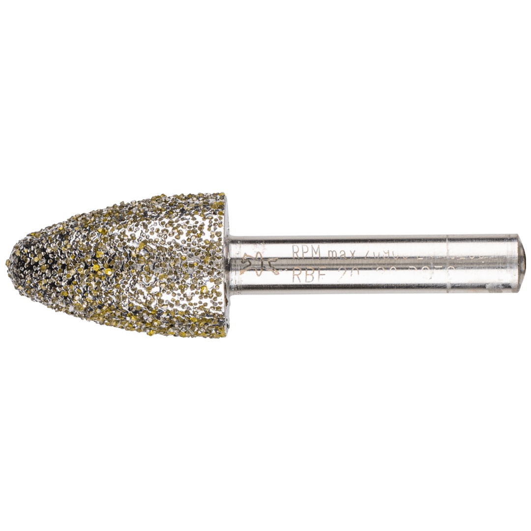 PFERD TOOLS Diamant-Schleifstift Rundbogen 20x30x8 mm D852 zum Schleifen von Grau-und Sphäroguss