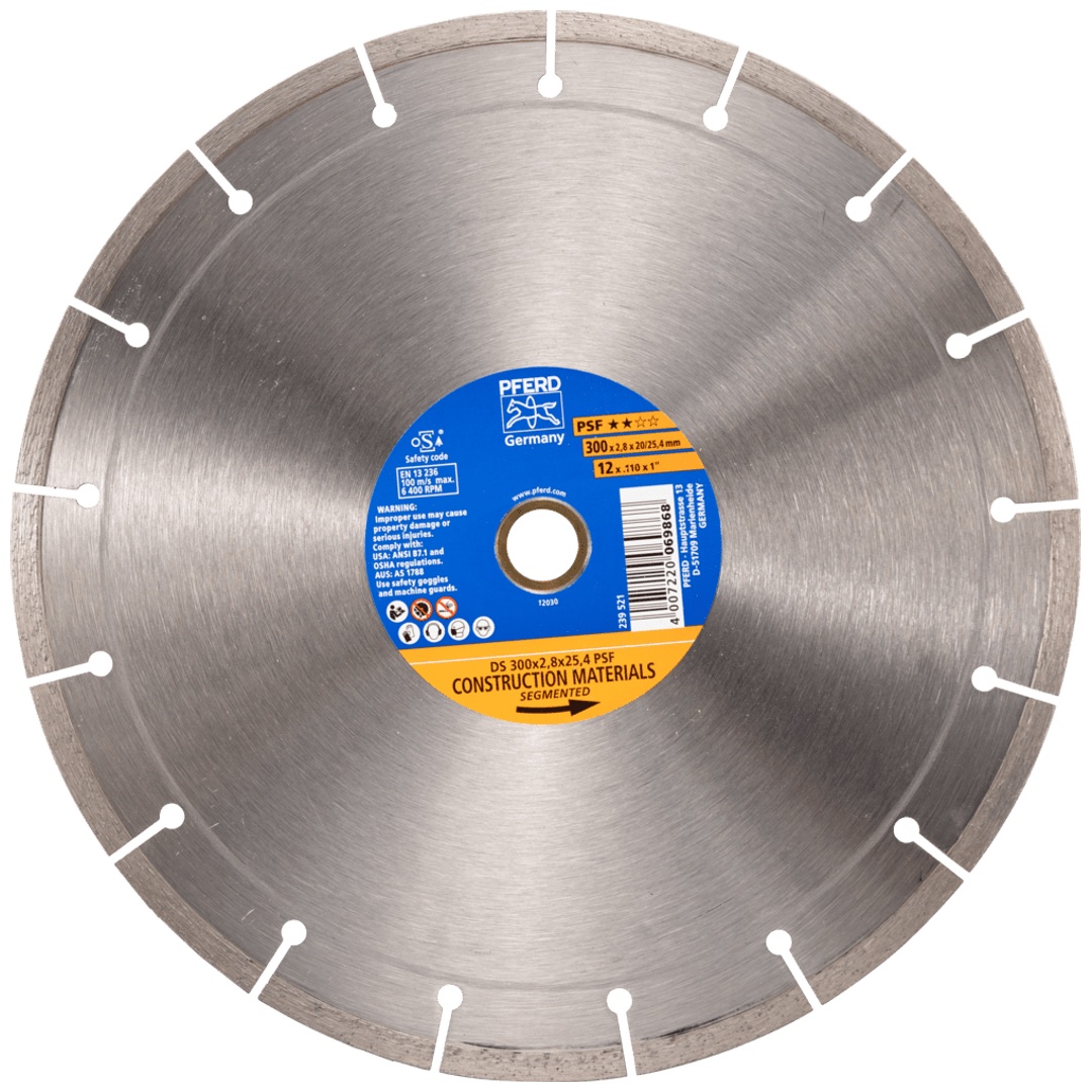 PFERD TOOLS Diamant-Trennscheibe DS 300x2,8x20/25,4 mm PSF für schnelles Trennen von Stein und Beton