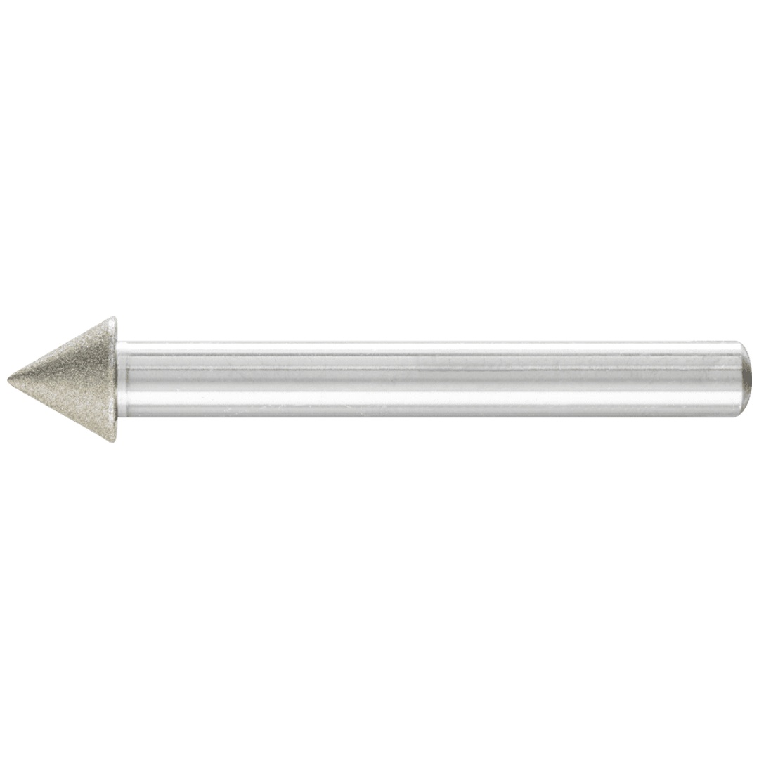PFERD TOOLS Diamant-Schleifstift Spitzkegel Ø10x60° SchaftØ6 mm D64 (fein) zum Anfasen/Entgraten/Senken
