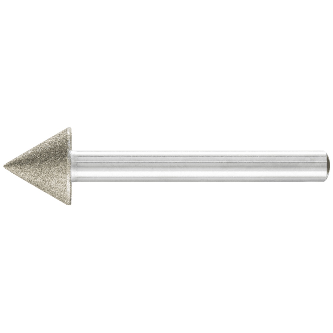 PFERD TOOLS Diamant-Schleifst. Spitzkegel Ø15x60° SchaftØ6 mm D126 (mit.) zum Anfasen/Entgraten/Senken