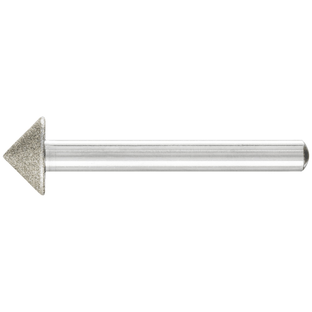 PFERD TOOLS Diamant-Schleifst. Spitzkegel Ø15x90° SchaftØ6 mm D126 (mit.) zum Anfasen/Entgraten/Senken
