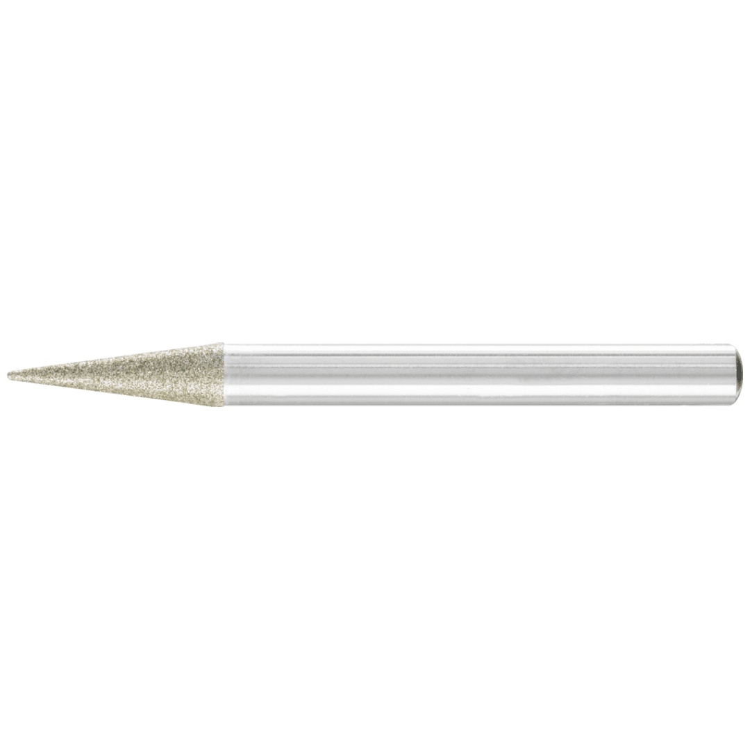 PFERD TOOLS Diamant-Schleifstift Spitzkegel Ø6x15° SchaftØ6 mm D126 (mit.) zum Anfasen/Entgraten/Senken