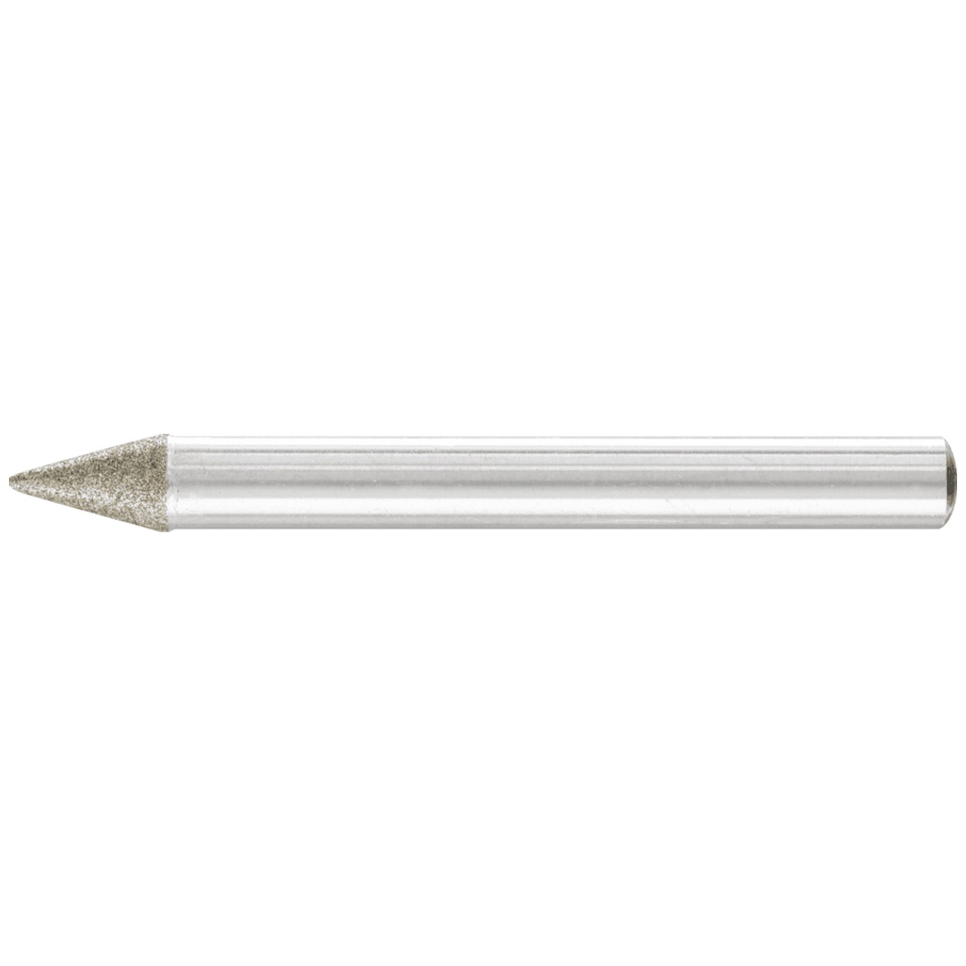 PFERD TOOLS Diamant-Schleifstift Spitzkegel Ø6x30° SchaftØ6 mm D126 (mit.) zum Anfasen/Entgraten/Senken