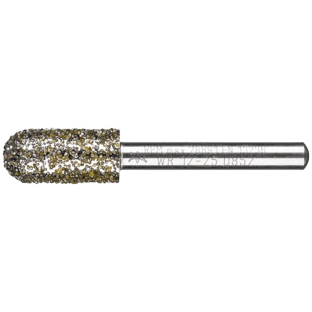 PFERD TOOLS Diamant-Schleifstift Walzenrund Ø12,0mm Schaft-Ø6 mm D852 (sehr grob) zum Entgraten