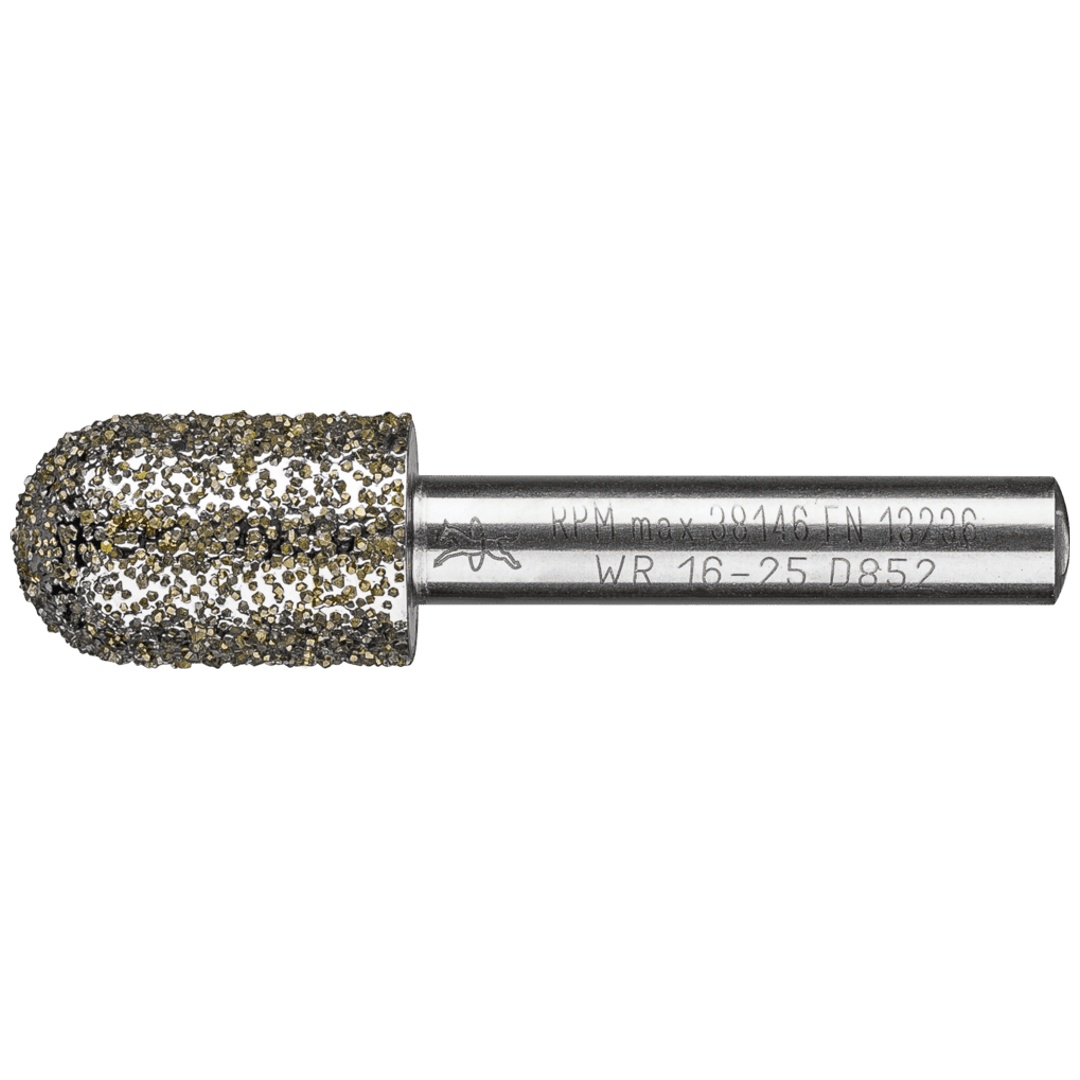 PFERD TOOLS Diamant-Schleifstift Walzenrund Ø16,0mm Schaft-Ø8 mm D852 (sehr grob) zum Entgraten