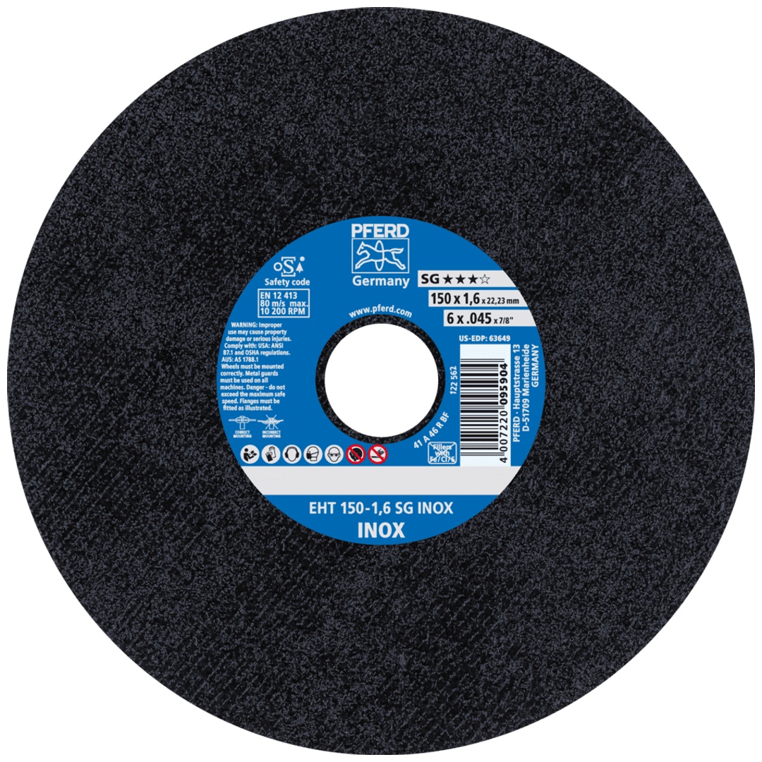 PFERD TOOLS Trennscheibe EHT 150x1,6x22,23 mm gerade Leistungslinie SG INOX für Edelstahl
