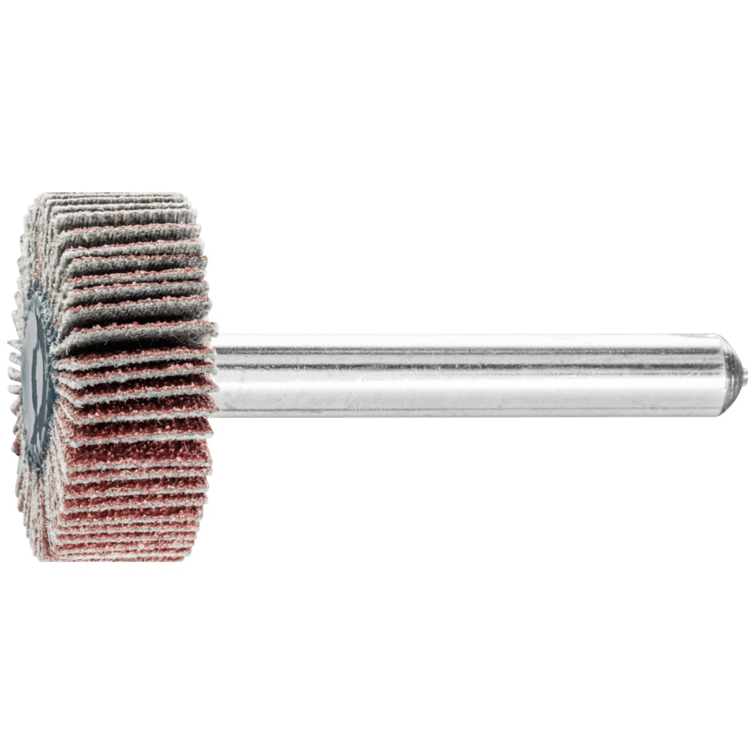 PFERD TOOLS Korund Fächerschleifer F Ø 25x10mm Schaft-Ø 6 mm A80 für Feinschliff und Finish
