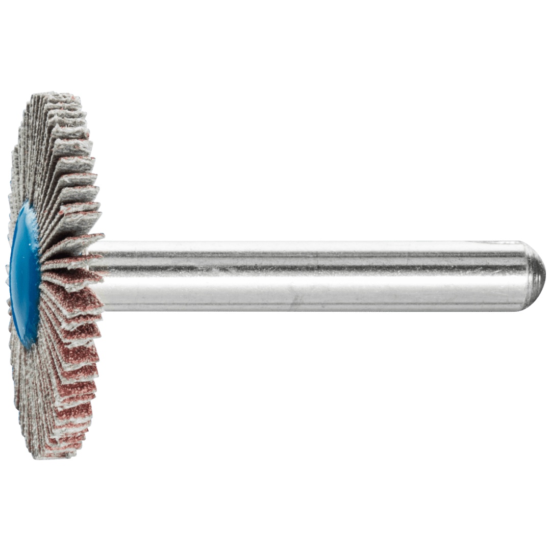 PFERD TOOLS Korund Fächerschleifer F Ø 30x3 mm Schaft-Ø 6 mm A120 für Feinschliff und Finish