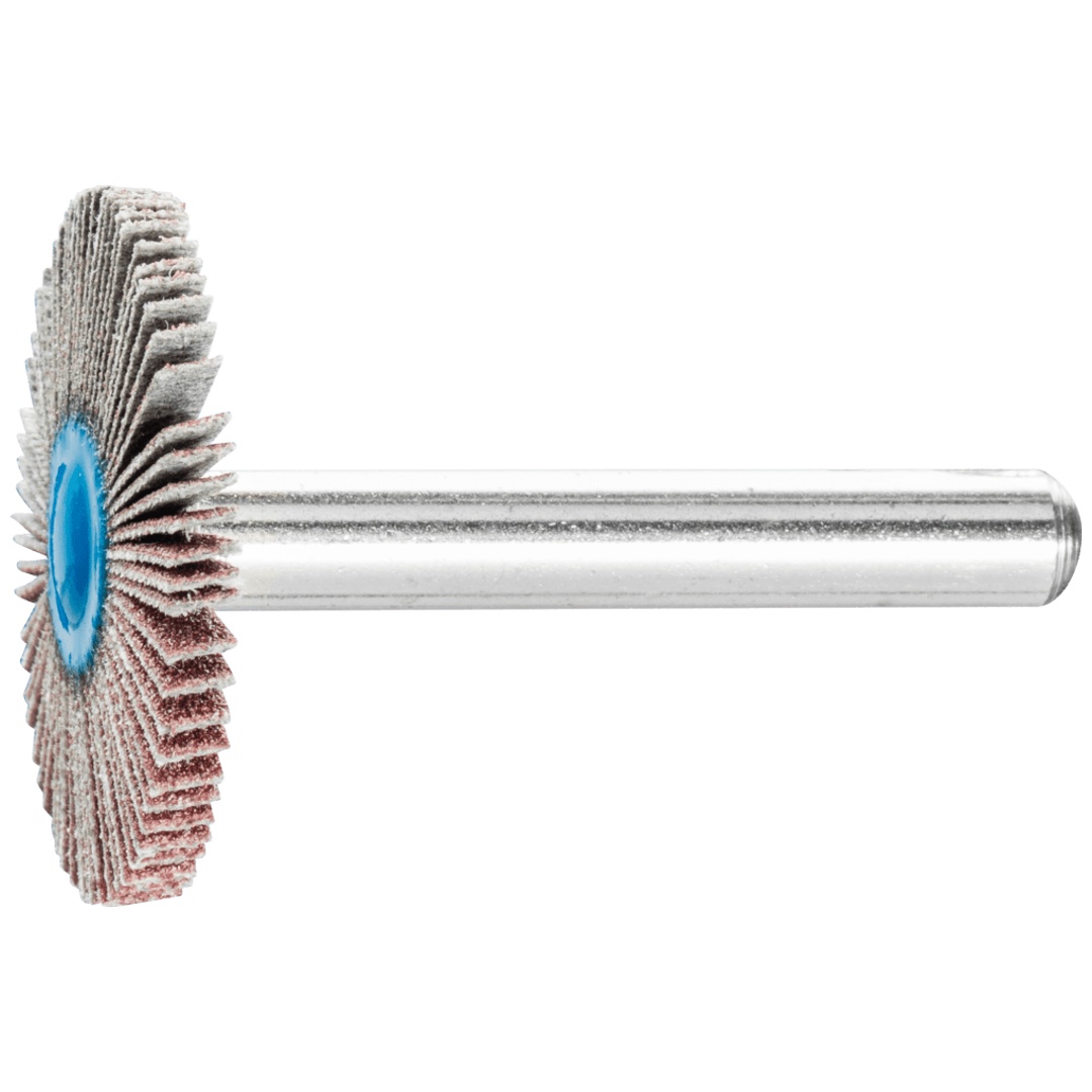 PFERD TOOLS Korund Fächerschleifer F Ø 30x3 mm Schaft-Ø 6 mm A150 für Feinschliff und Finish