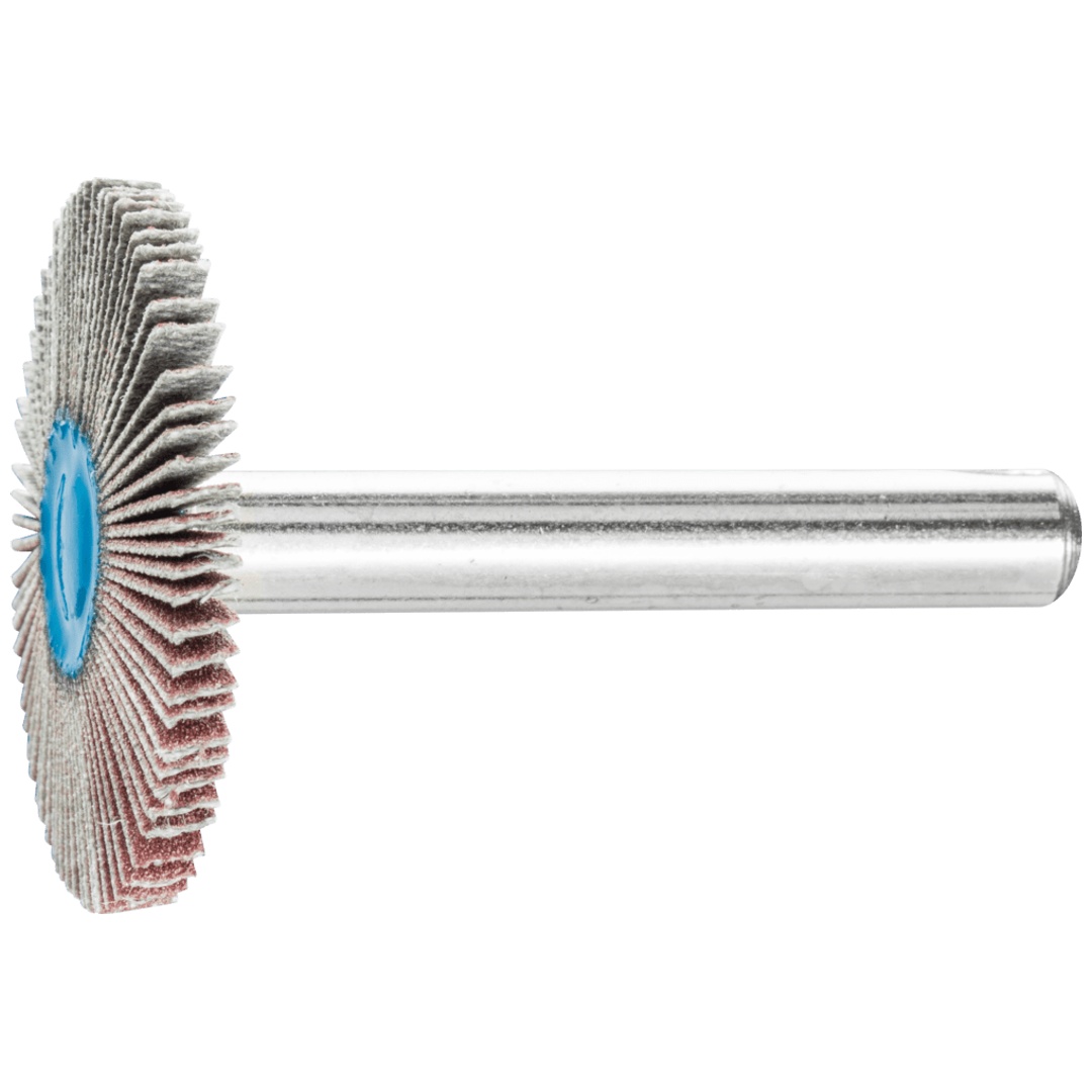 PFERD TOOLS Korund Fächerschleifer F Ø 30x3 mm Schaft-Ø 6 mm A240 für Feinschliff und Finish