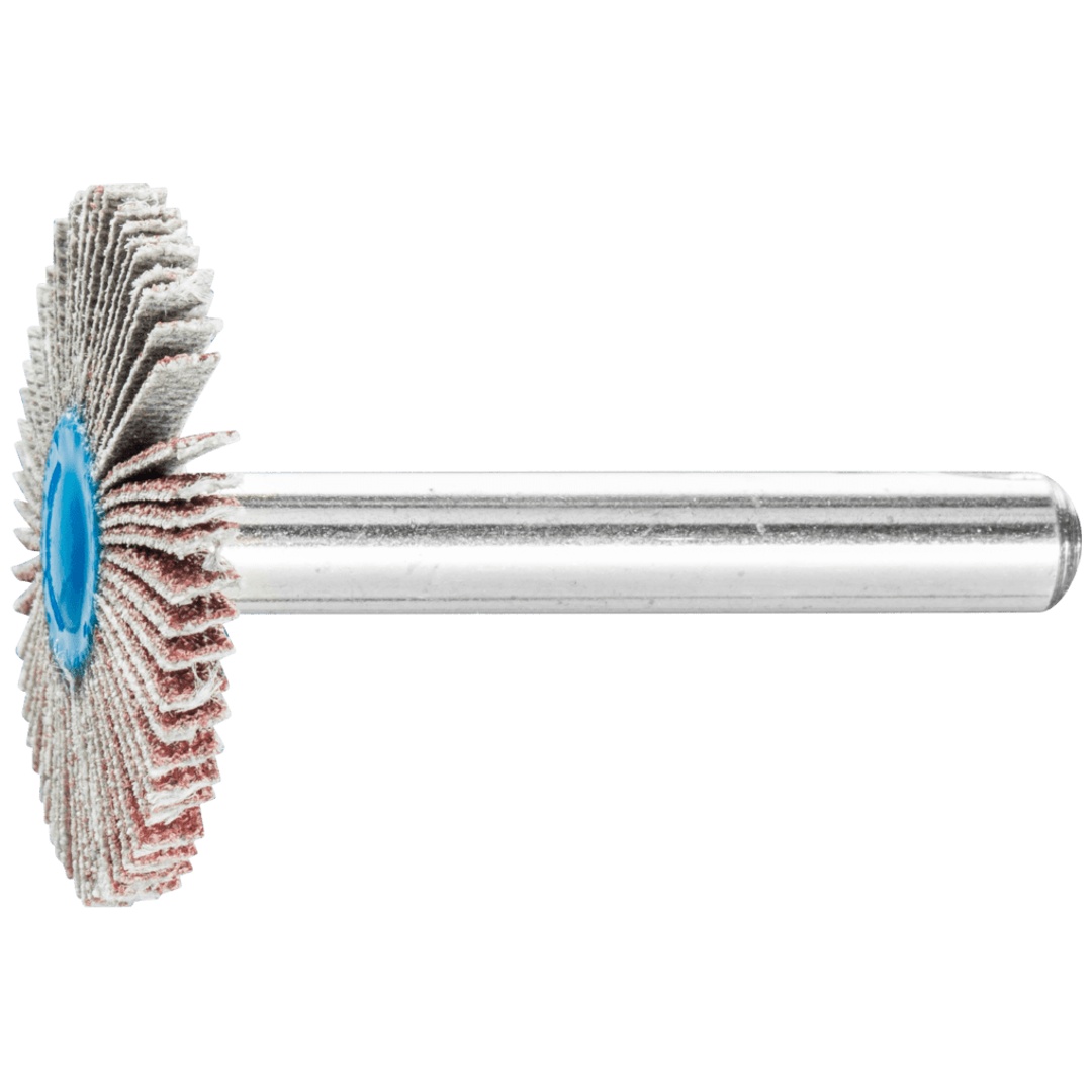PFERD TOOLS Korund Fächerschleifer F Ø 30x3 mm Schaft-Ø 6 mm A80 für Feinschliff und Finish