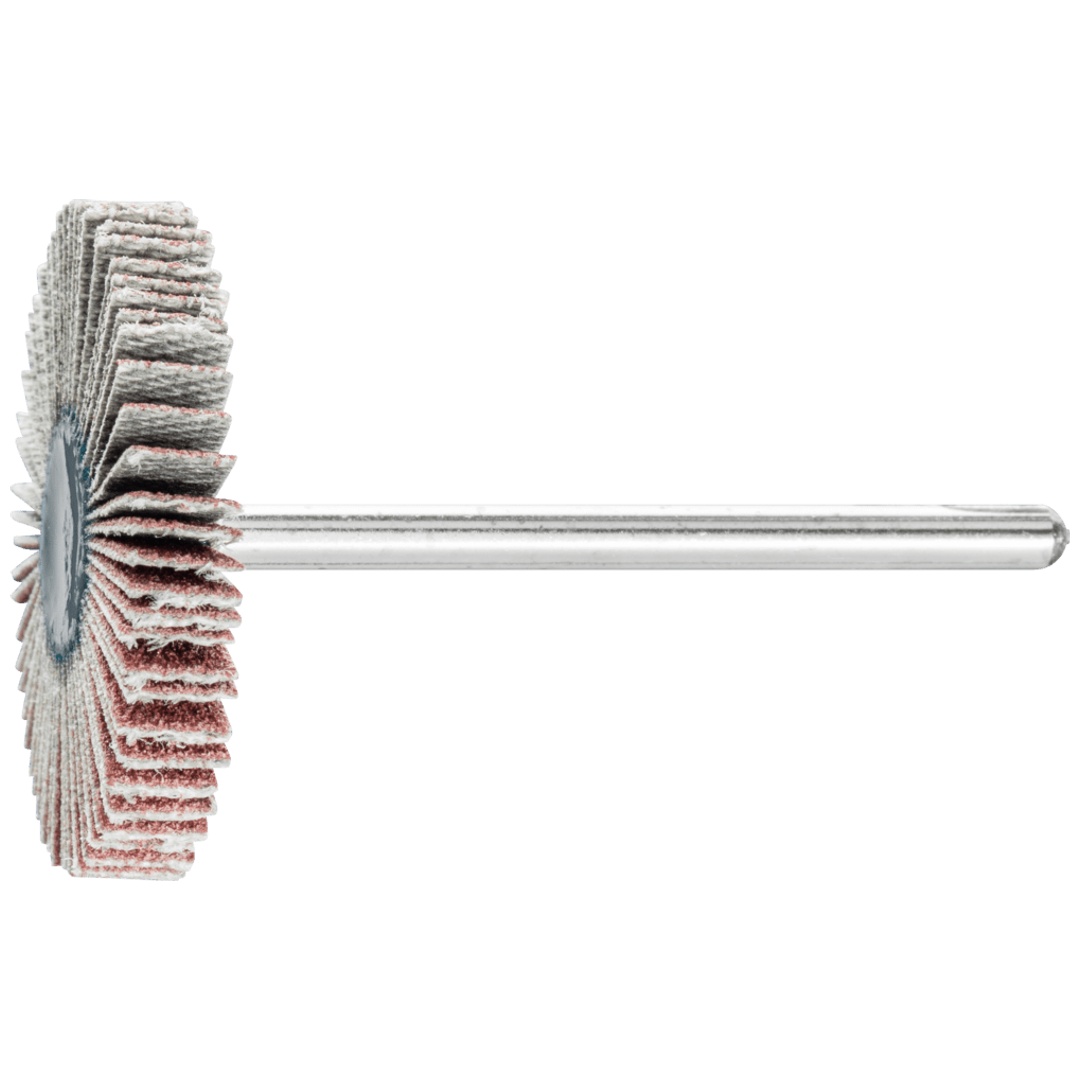 PFERD TOOLS Korund Fächerschleifer F Ø 30x5 mm Schaft-Ø 3 mm A120 für Feinschliff und Finish
