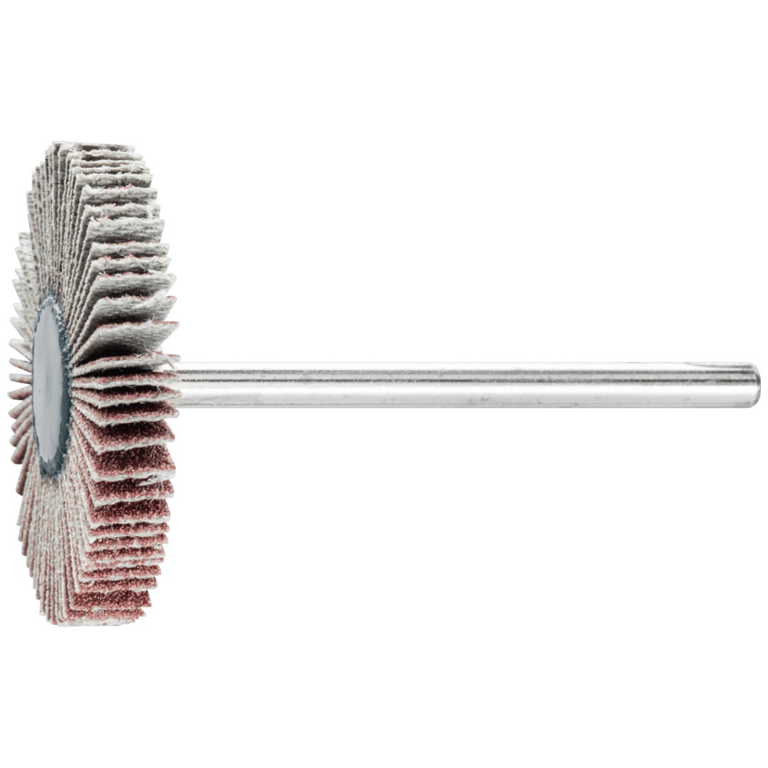 PFERD TOOLS Korund Fächerschleifer F Ø 30x5 mm Schaft-Ø 3 mm A150 für Feinschliff und Finish
