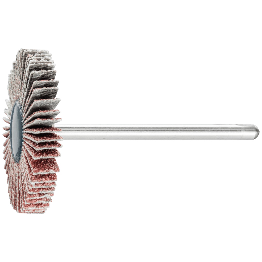 PFERD TOOLS Korund Fächerschleifer F Ø 30x5 mm Schaft-Ø 3 mm A80 für Feinschliff und Finish