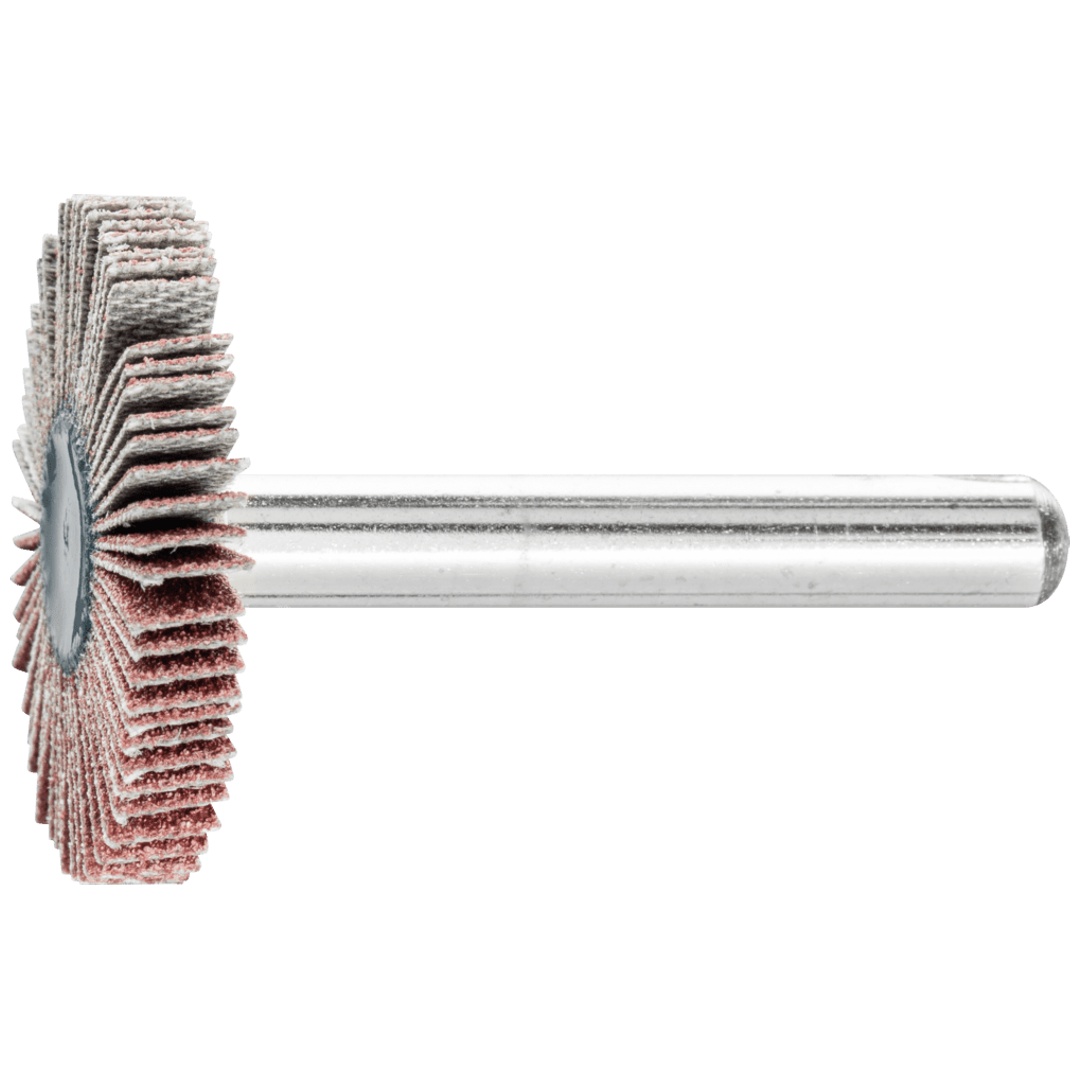 PFERD TOOLS Korund Fächerschleifer F Ø 30x5 mm Schaft-Ø 6 mm A120 für Feinschliff und Finish