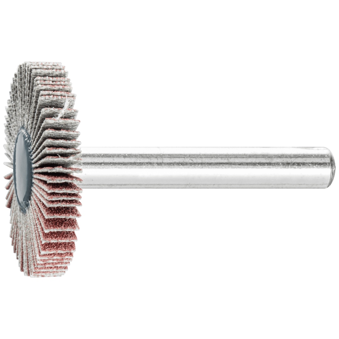 PFERD TOOLS Korund Fächerschleifer F Ø 30x5 mm Schaft-Ø 6 mm A150 für Feinschliff und Finish