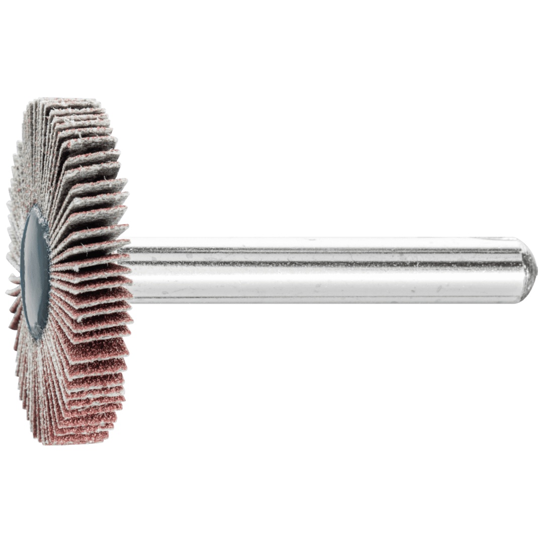 PFERD TOOLS Korund Fächerschleifer F Ø 30x5 mm Schaft-Ø 6 mm A180 für Feinschliff und Finish