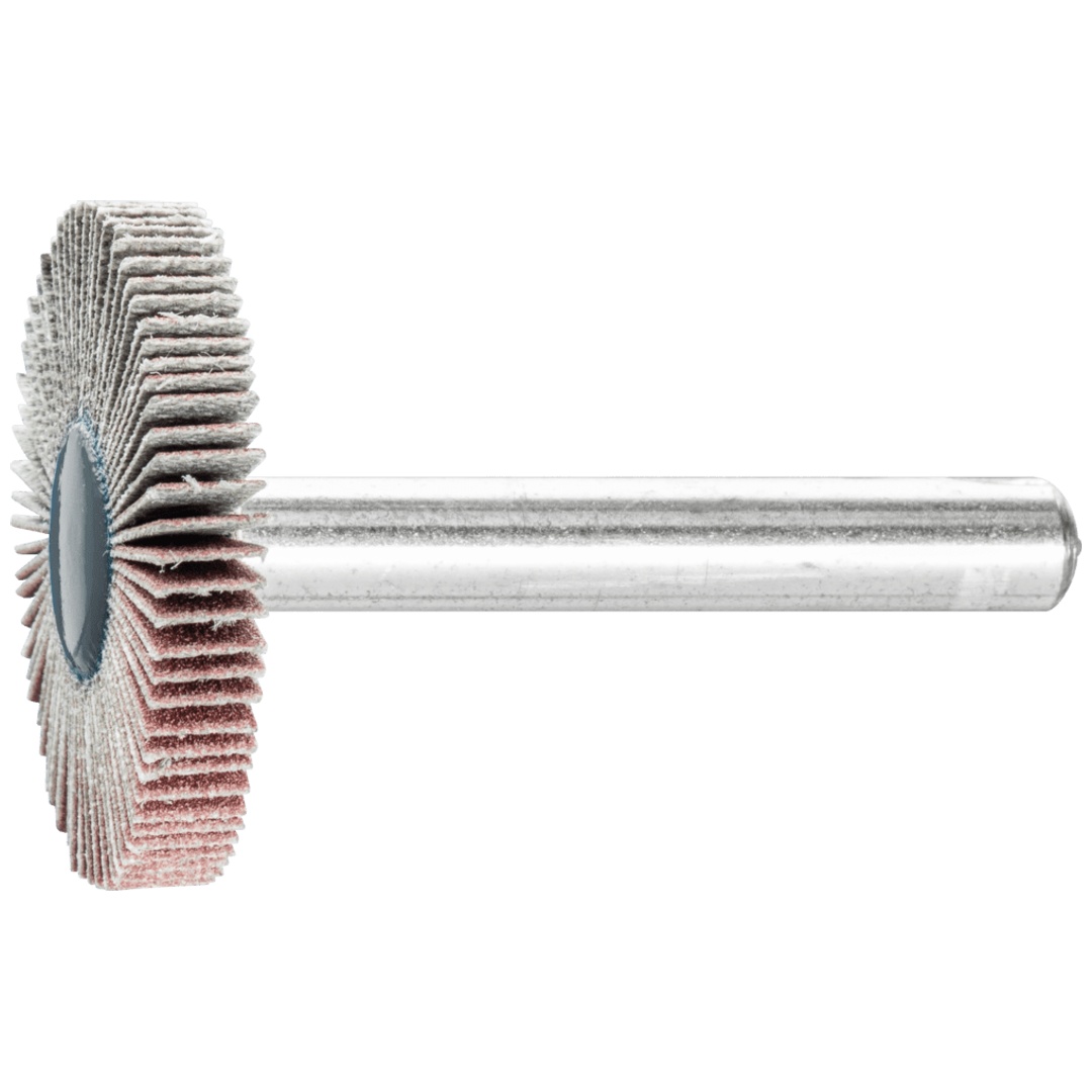 PFERD TOOLS Korund Fächerschleifer F Ø 30x5 mm Schaft-Ø 6 mm A320 für Feinschliff und Finish