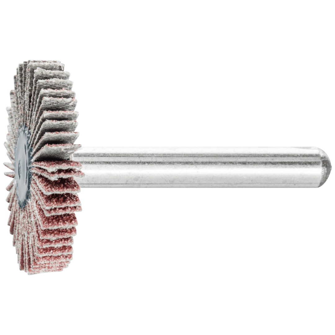 PFERD TOOLS Korund Fächerschleifer F Ø 30x5 mm Schaft-Ø 6 mm A80 für Feinschliff und Finish