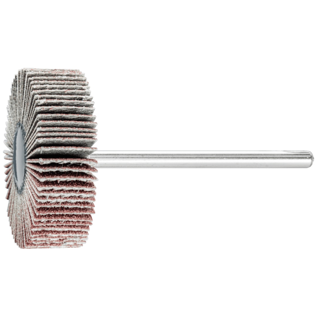 PFERD TOOLS Korund Fächerschleifer F Ø 30x10mm Schaft-Ø 3 mm A150 für Feinschliff und Finish