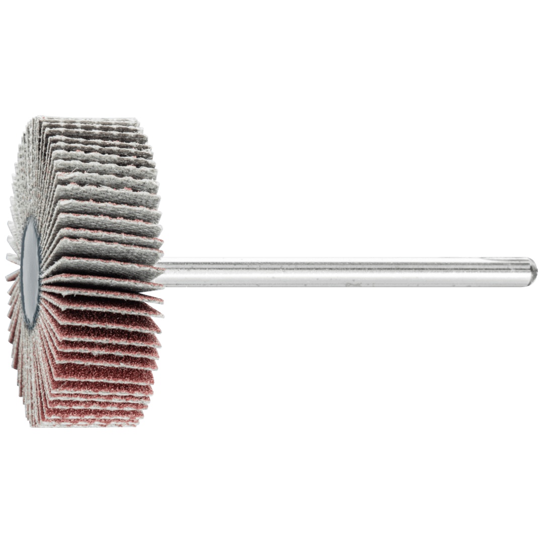 PFERD TOOLS Korund Fächerschleifer F Ø 30x10mm Schaft-Ø 3 mm A180 für Feinschliff und Finish