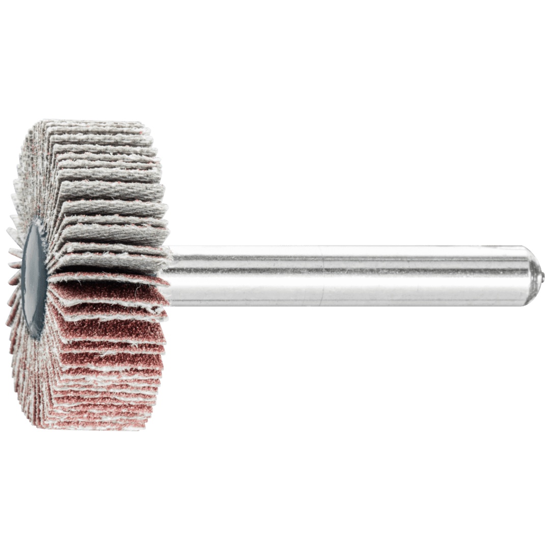 PFERD TOOLS Korund Fächerschleifer F Ø 30x10mm Schaft-Ø 6 mm A120 für Feinschliff und Finish