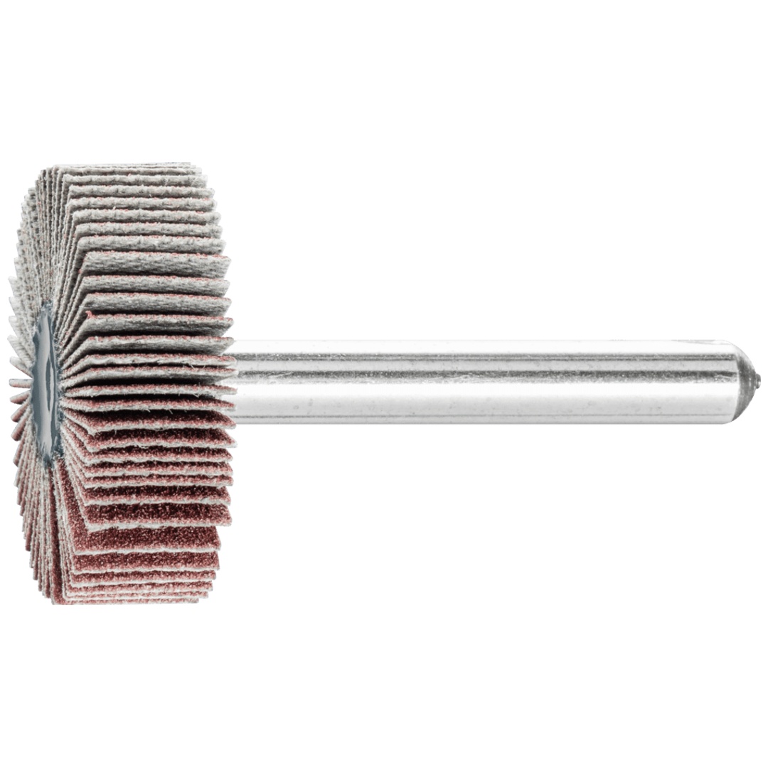 PFERD TOOLS Korund Fächerschleifer F Ø 30x10mm Schaft-Ø 6 mm A150 für Feinschliff und Finish