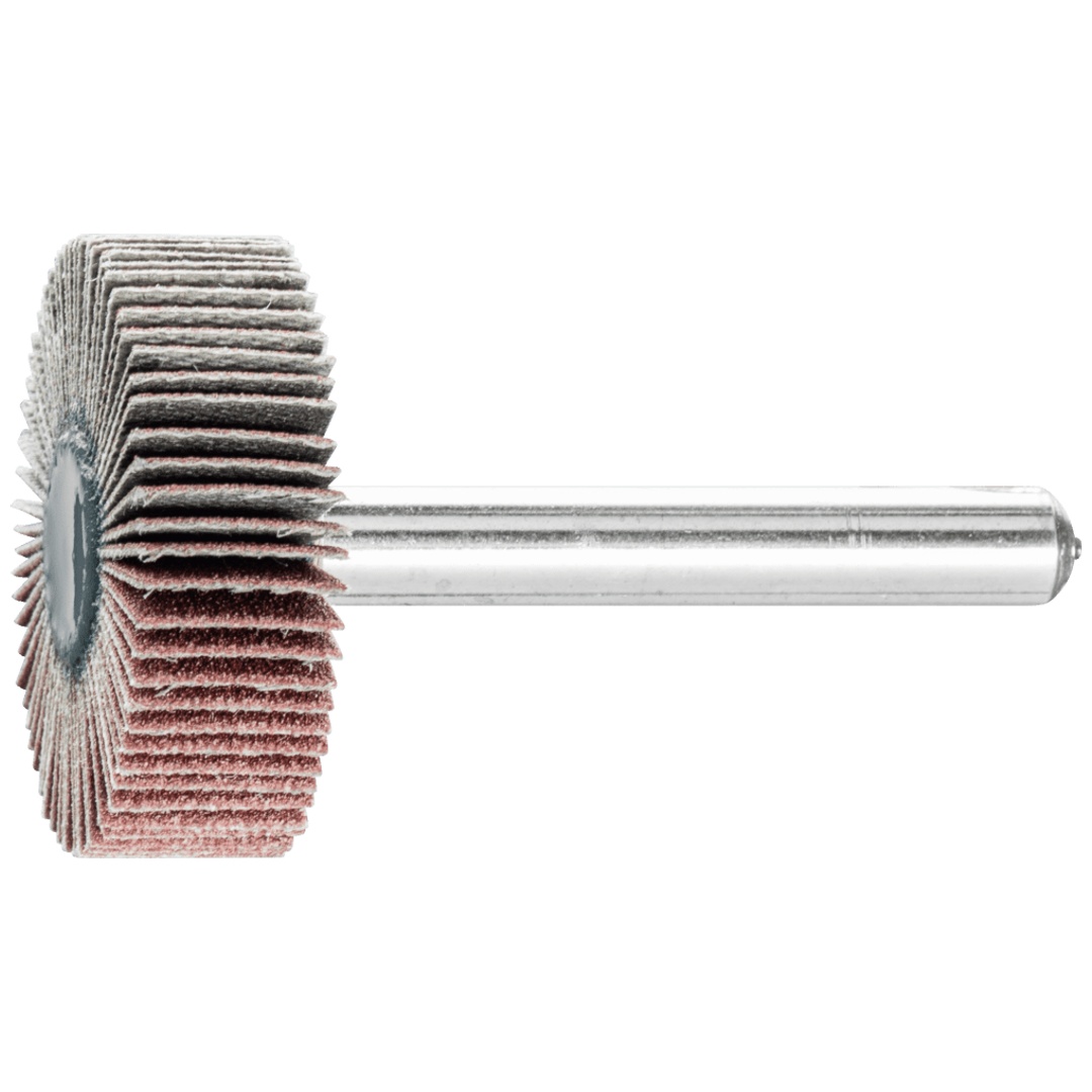 PFERD TOOLS Korund Fächerschleifer F Ø 30x10mm Schaft-Ø 6 mm A180 für Feinschliff und Finish