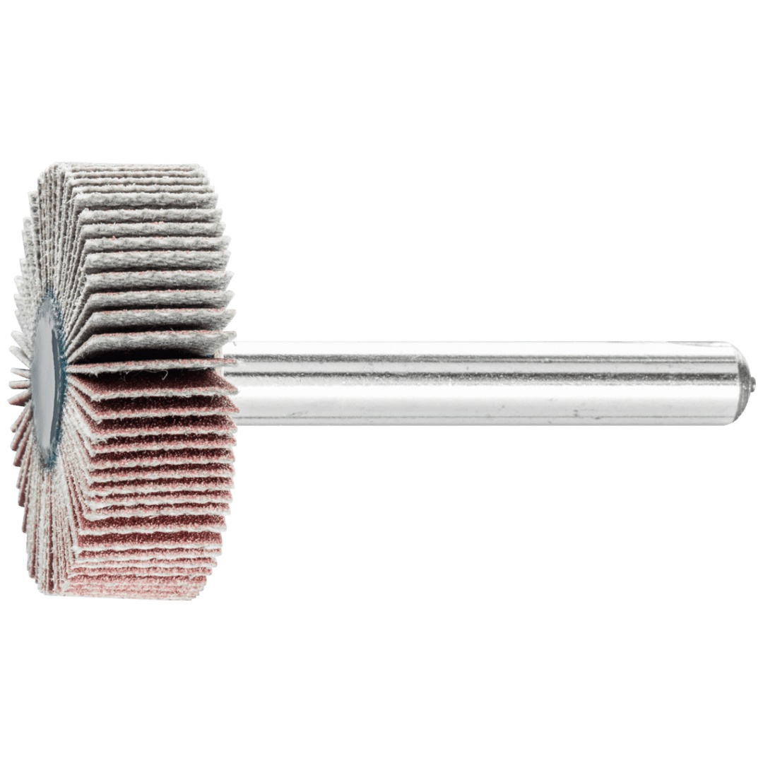 PFERD TOOLS Korund Fächerschleifer F Ø 30x10mm Schaft-Ø 6 mm A240 für Feinschliff und Finish