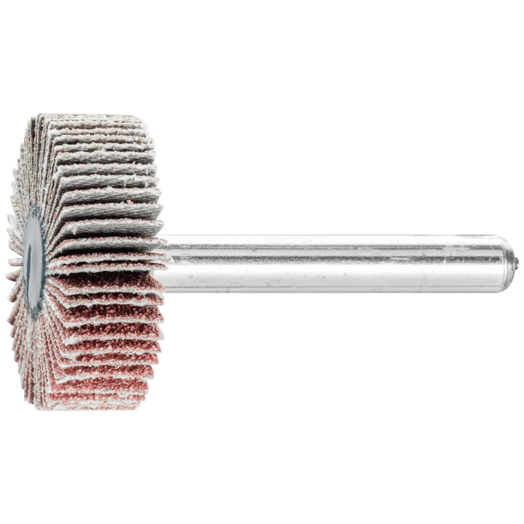 PFERD TOOLS Korund Fächerschleifer F Ø 30x10mm Schaft-Ø 6 mm A80 für Feinschliff und Finish