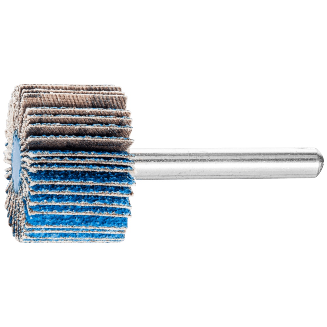 PFERD TOOLS Zirkon Fächerschleifer F Ø 30x20mm Schaft-Ø 6 mm Z-COOL60 für kühlen Schliff auf Edelstahl