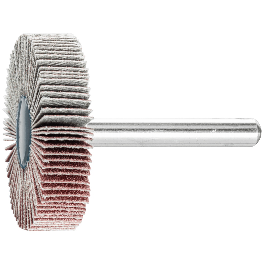 PFERD TOOLS Korund Fächerschleifer F Ø 40x10mm Schaft-Ø 6 mm A150 für Feinschliff und Finish