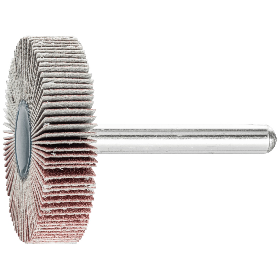 PFERD TOOLS Korund Fächerschleifer F Ø 40x10mm Schaft-Ø 6 mm A180 für Feinschliff und Finish