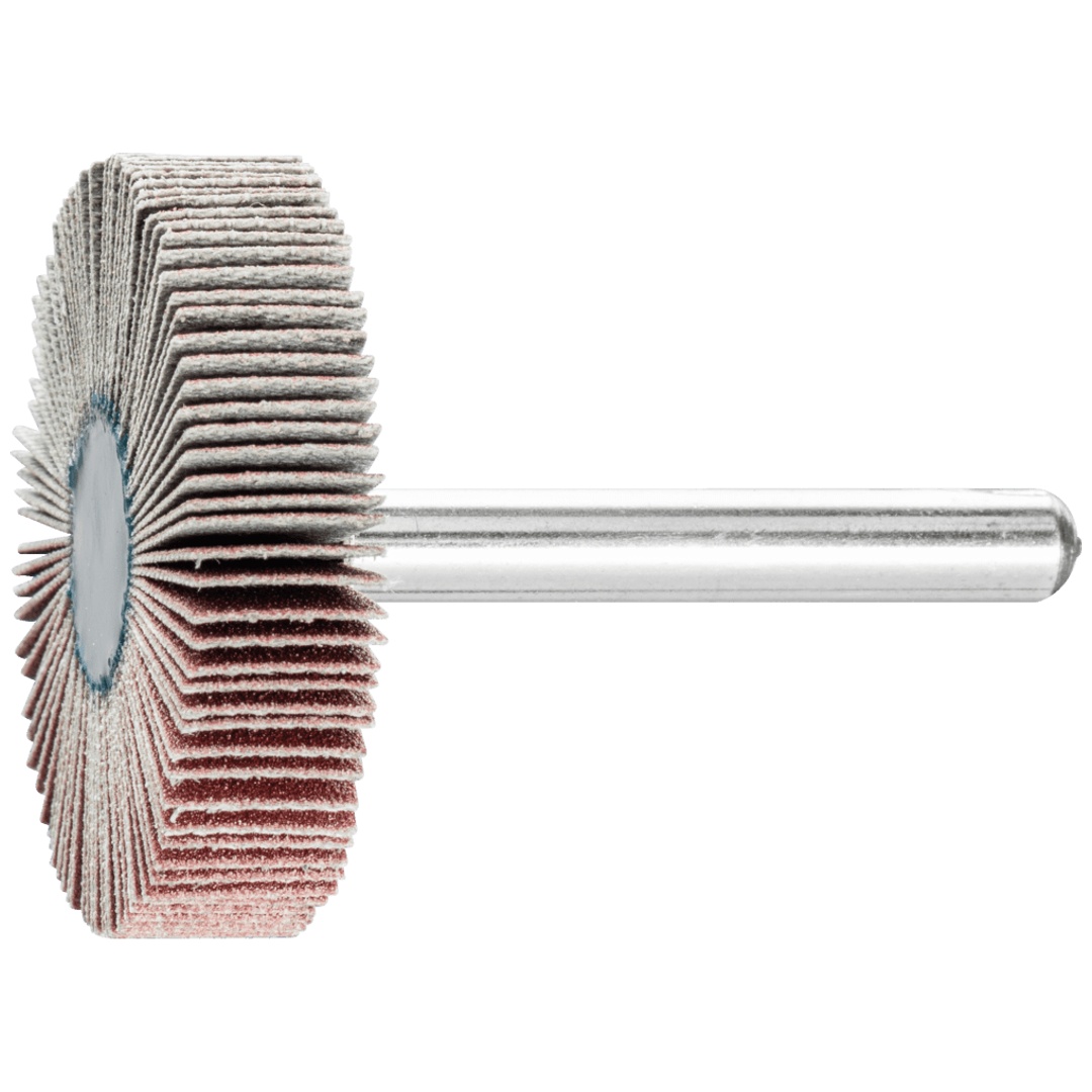 PFERD TOOLS Korund Fächerschleifer F Ø 40x10mm Schaft-Ø 6 mm A240 für Feinschliff und Finish
