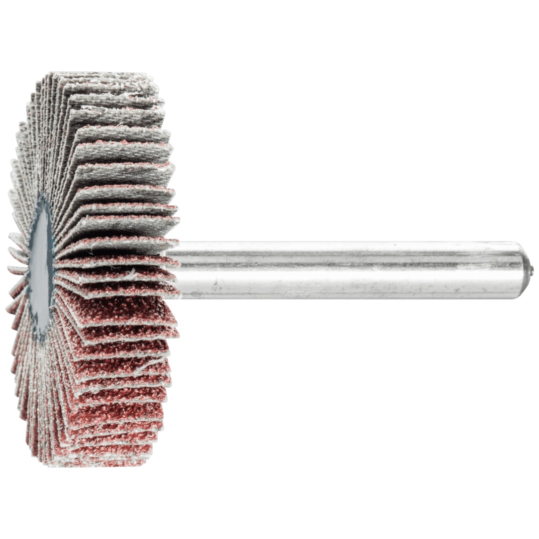 PFERD TOOLS Korund Fächerschleifer F Ø 40x10mm Schaft-Ø 6 mm A60 für Feinschliff und Finish