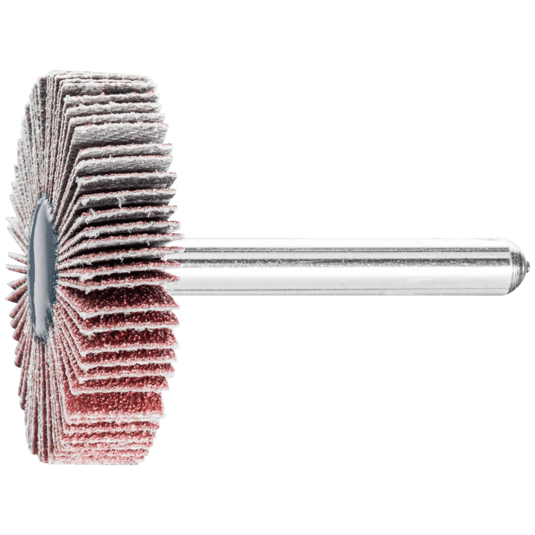PFERD TOOLS Korund Fächerschleifer F Ø 40x10mm Schaft-Ø 6 mm A80 für Feinschliff und Finish