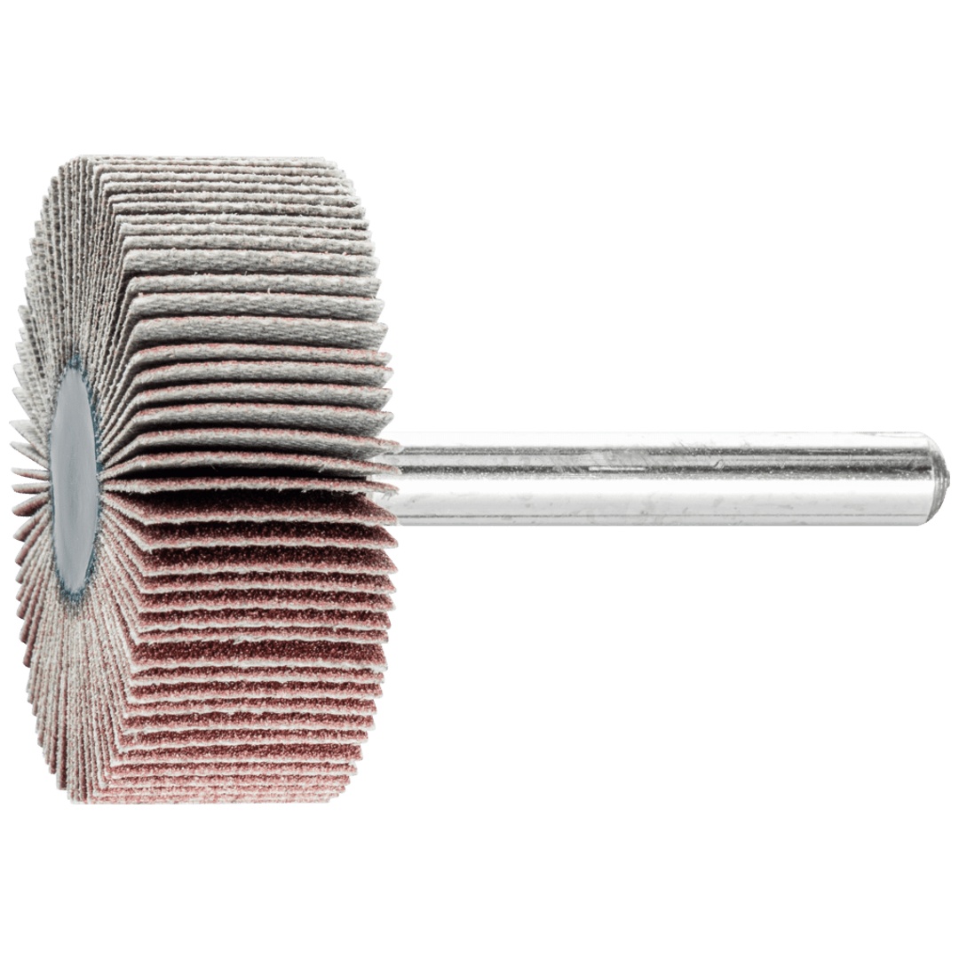 PFERD TOOLS Korund Fächerschleifer F Ø 40x15 mm Schaft-Ø 6 mm A150 für Feinschliff und Finish
