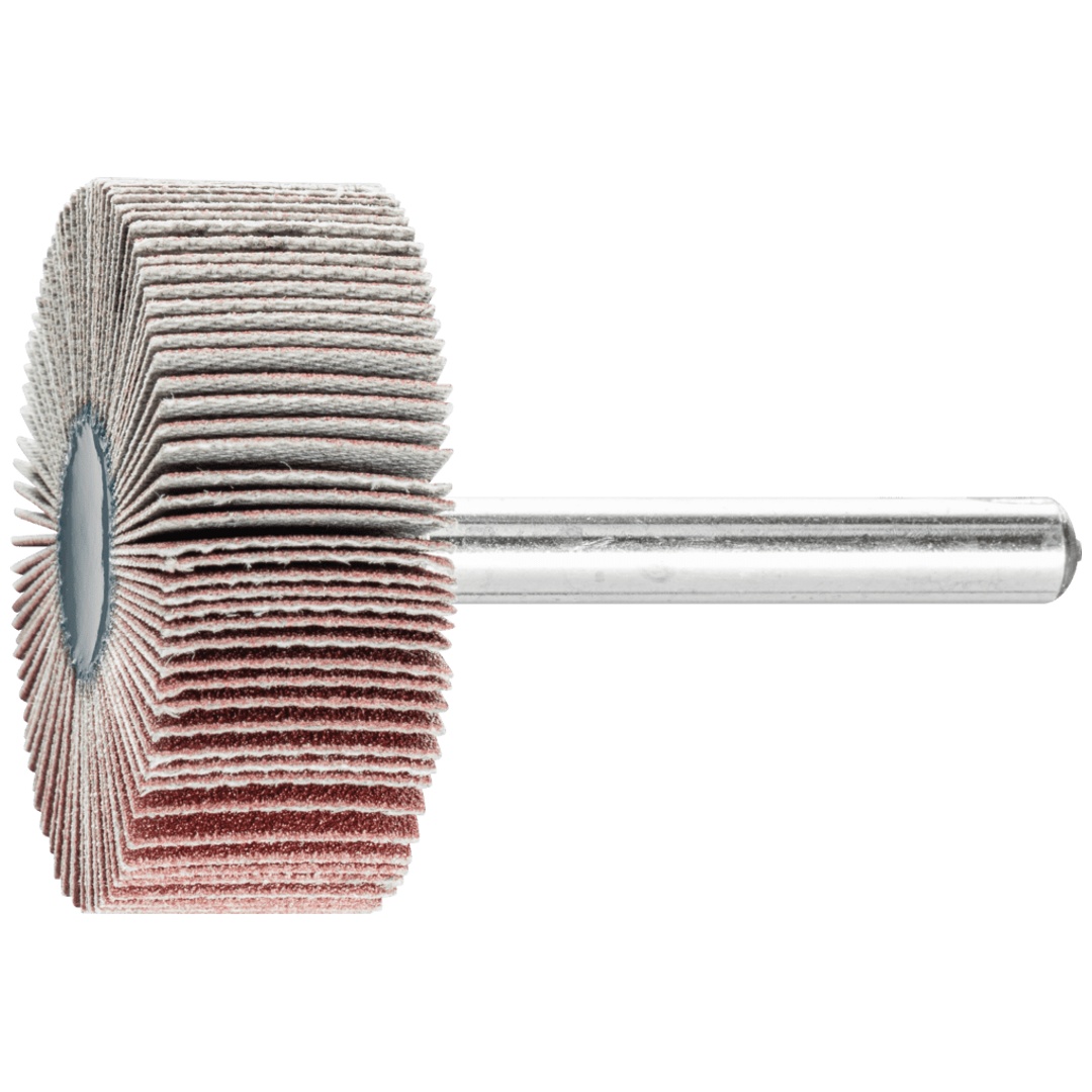 PFERD TOOLS Korund Fächerschleifer F Ø 40x15 mm Schaft-Ø 6 mm A180 für Feinschliff und Finish