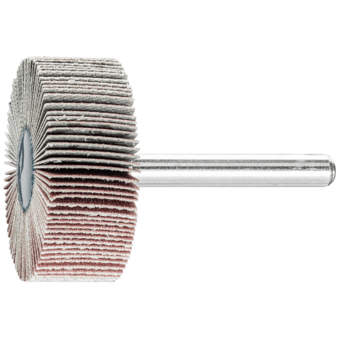PFERD TOOLS Korund Fächerschleifer F Ø 40x15 mm Schaft-Ø 6 mm A240 für Feinschliff und Finish