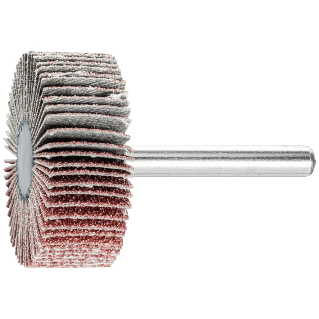 PFERD TOOLS Korund Fächerschleifer F Ø 40x15 mm Schaft-Ø 6 mm A60 für Feinschliff und Finish
