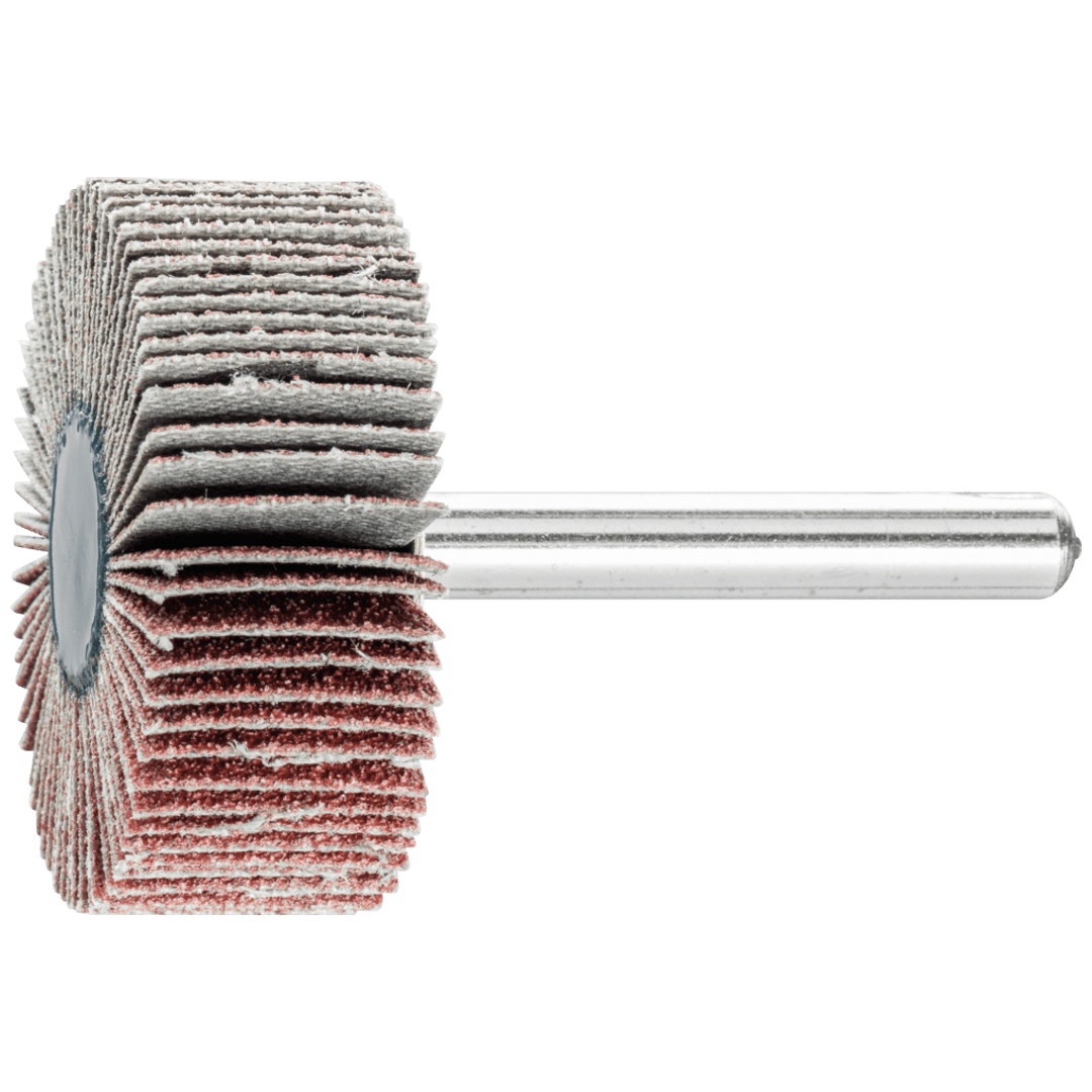 PFERD TOOLS Korund Fächerschleifer F Ø 40x15 mm Schaft-Ø 6 mm A80 für Feinschliff und Finish