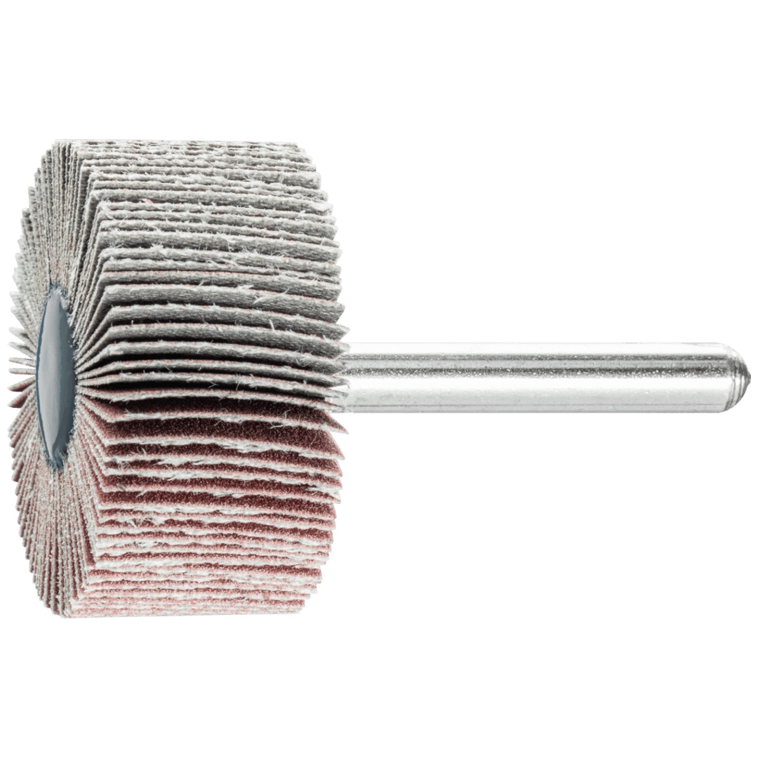 PFERD TOOLS Korund Fächerschleifer F Ø 40x20mm Schaft-Ø 6 mm A240 für Feinschliff und Finish