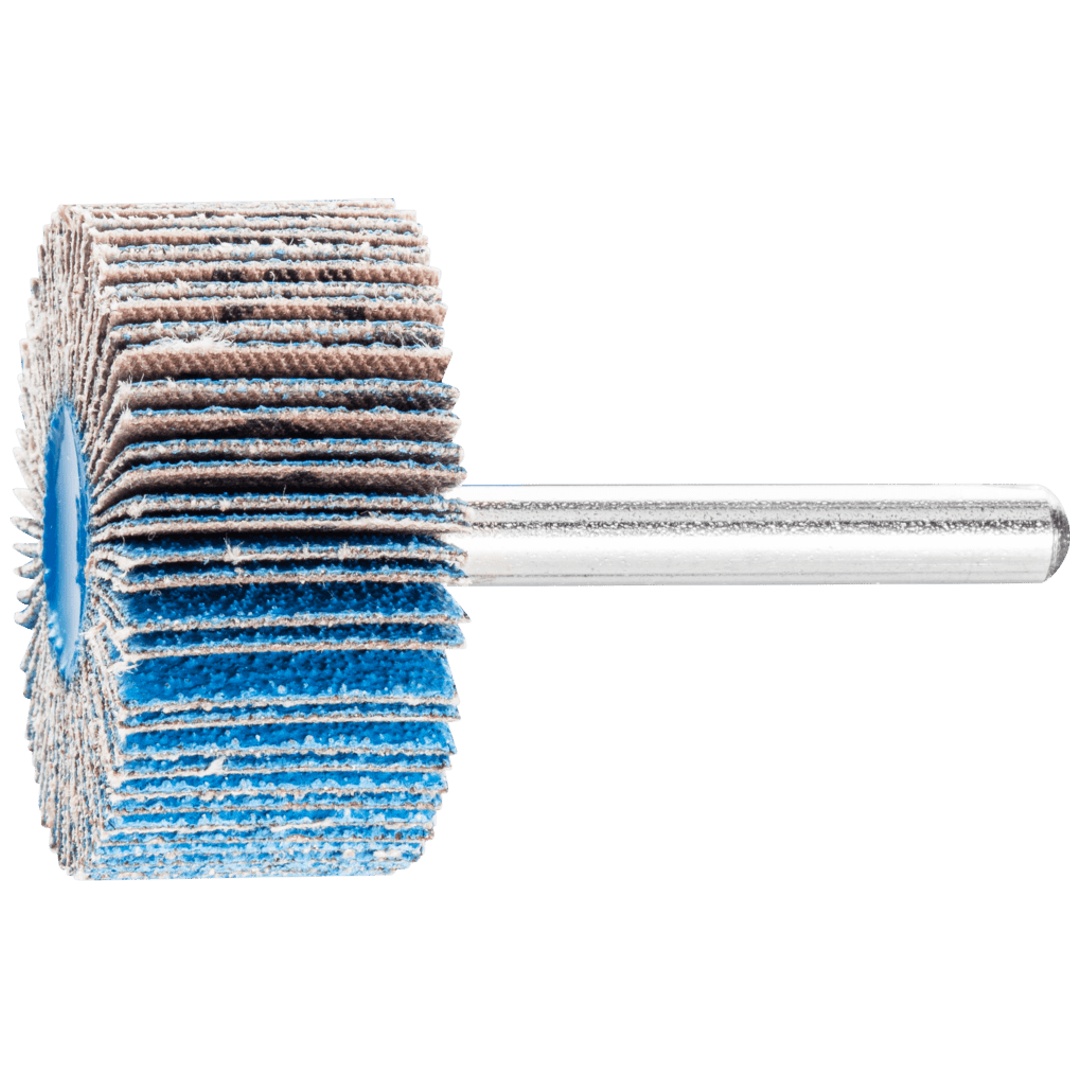 PFERD TOOLS Zirkon Fächerschleifer F Ø 40x20mm Schaft-Ø 6 mm Z-COOL80 für kühlen Schliff auf Edelstahl