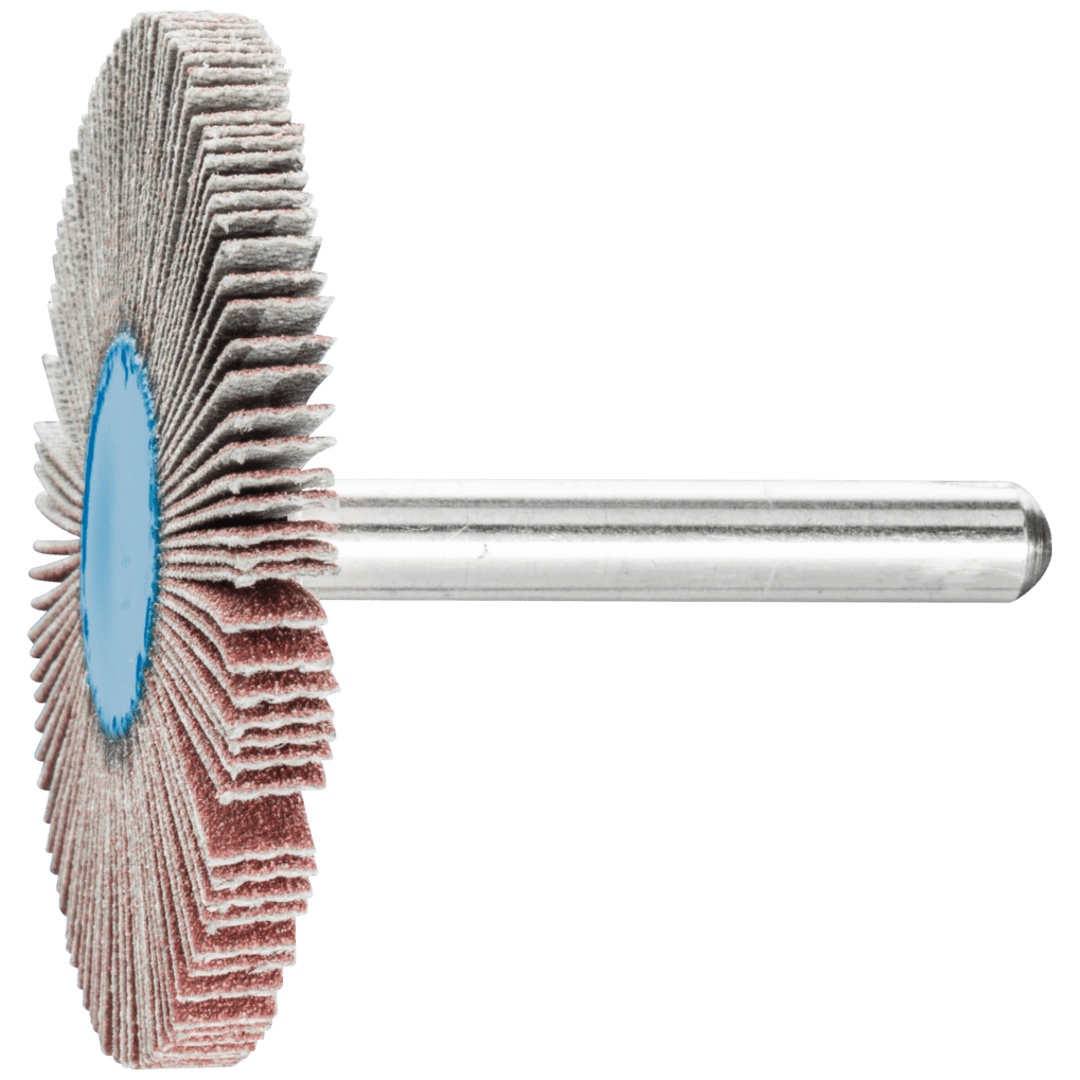 PFERD TOOLS Korund Fächerschleifer F Ø 50x5 mm Schaft-Ø 6 mm A120 für Feinschliff und Finish