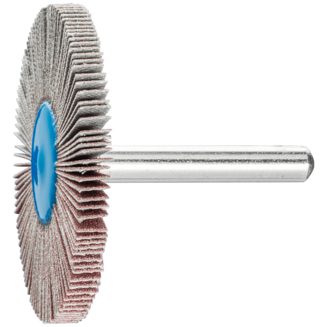 PFERD TOOLS Korund Fächerschleifer F Ø 50x5 mm Schaft-Ø 6 mm A180 für Feinschliff und Finish