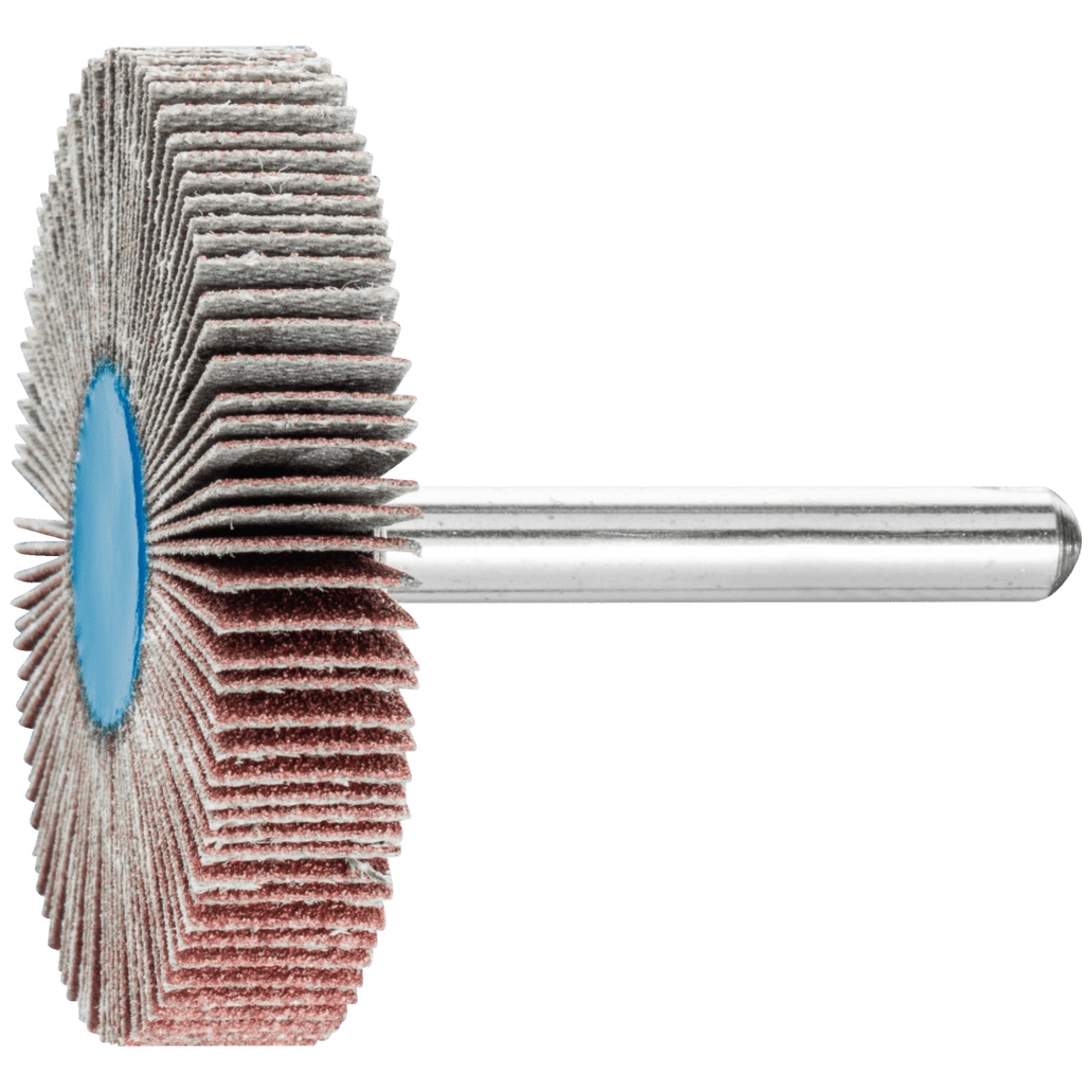 PFERD TOOLS Korund Fächerschleifer F Ø 50x10mm Schaft-Ø 6 mm A120 für Feinschliff und Finish