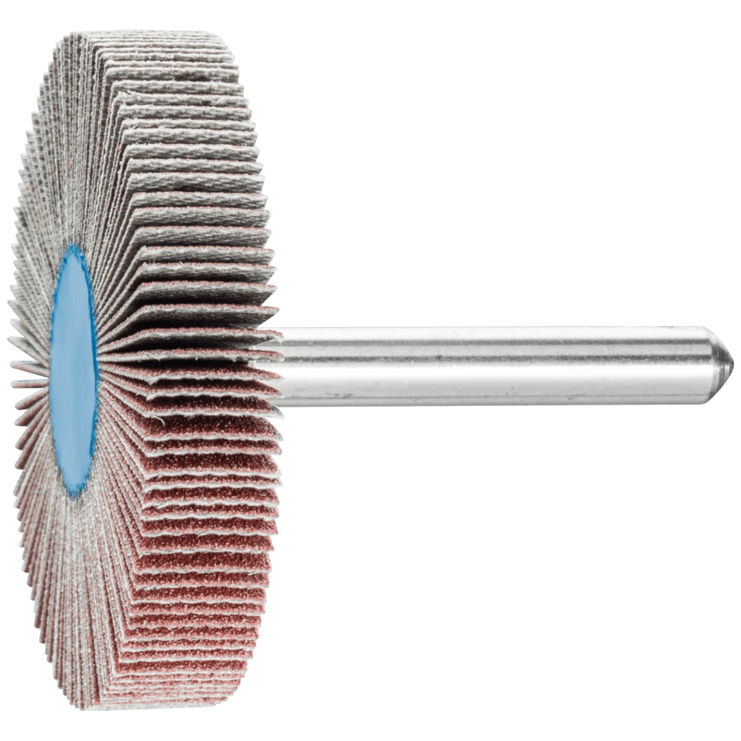 PFERD TOOLS Korund Fächerschleifer F Ø 50x10mm Schaft-Ø 6 mm A150 für Feinschliff und Finish