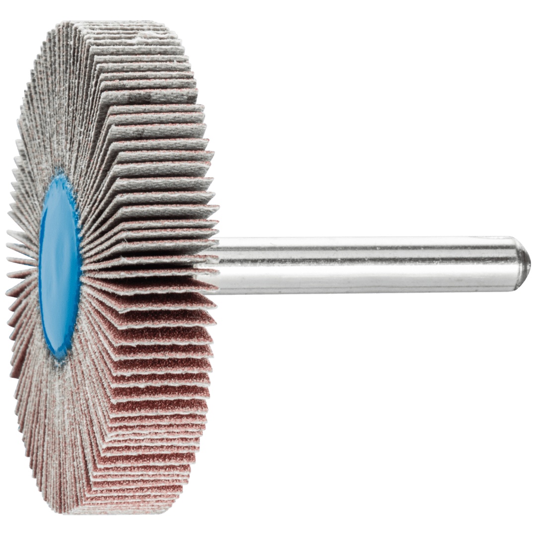 PFERD TOOLS Korund Fächerschleifer F Ø 50x10mm Schaft-Ø 6 mm A180 für Feinschliff und Finish